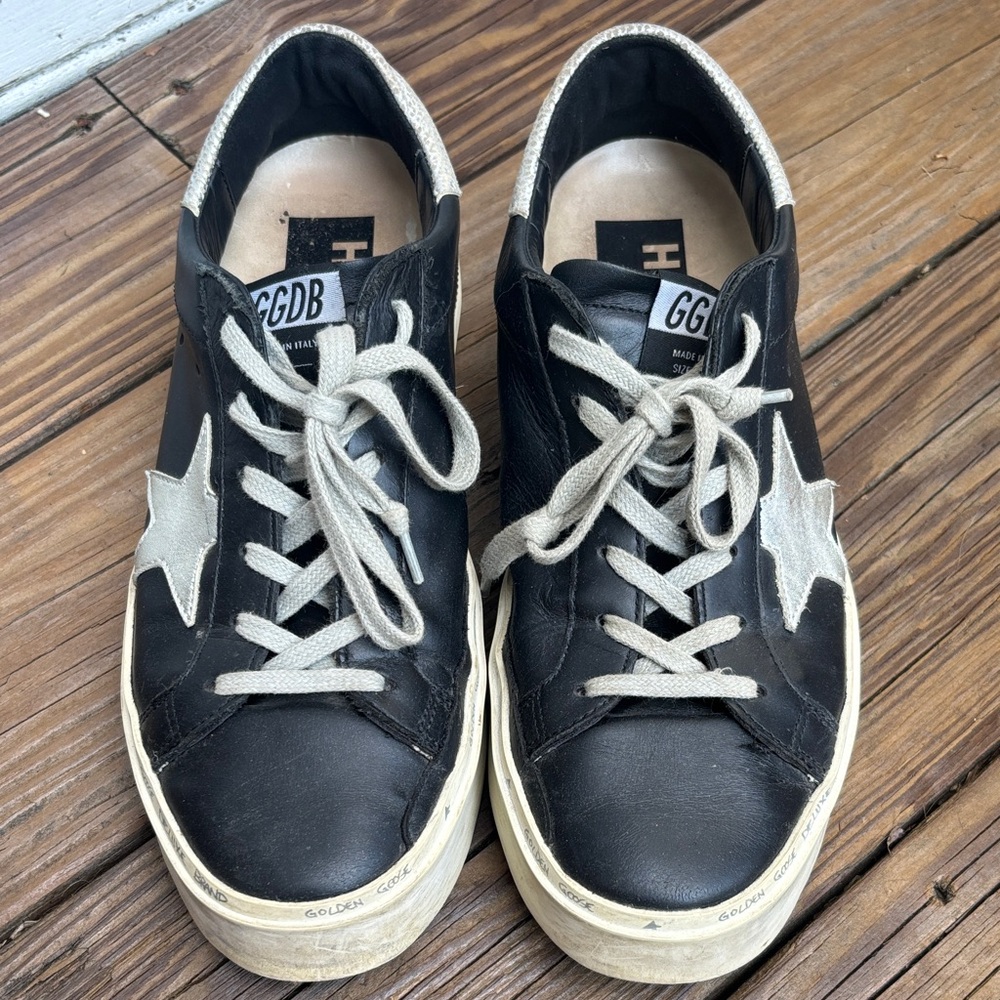 Golden Goose Black and White Sneakers